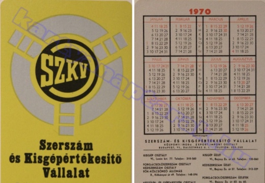 SZKV - Szerszám és Kisgép Értékesítő Vállalat
