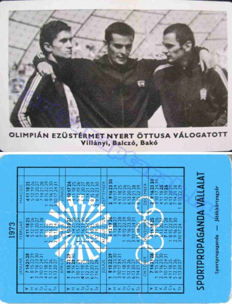 OLIMPIÁN EZÜSTÉRMET NYERT ÖTTUSA VÁLOGATOTT VILLÁNYI, BALCZÓ, BAKÓ 1973_0228.jpg
