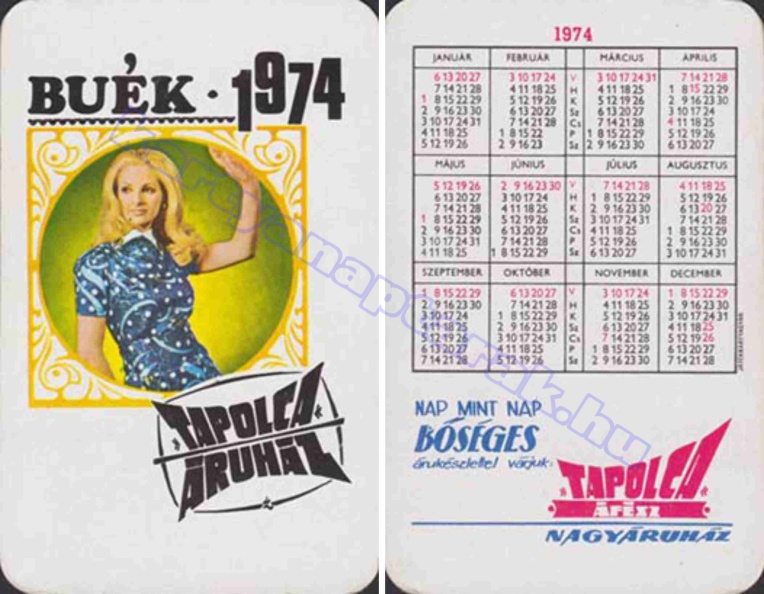 TAPOLCA ÁRUHÁZ NAP MINT NAP BŐSÉGES ÁRÚKÉSZLETTEL VÁRJUK TAPOLCA ÁFÉSZ NAGYÁRUHÁZ 1974_0746.jpg