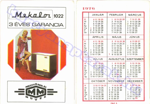 1976 - Mechanikai Művek