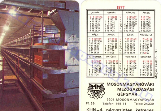 1977 - Mezőgazdasági Gépgyár