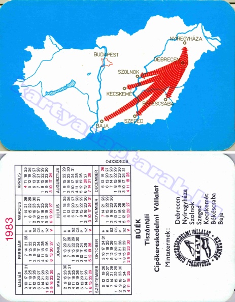 BUÉK TISZÁNTÚLI CIPŐKERESKEDELMI VÁLLALAT NYÍREGYHÁZA DEBRECEN SZOLNOK KECSKEMÉT BÉKÉSCSABA SZEGED BAJA BUDAPEST 1983_0273.jpg