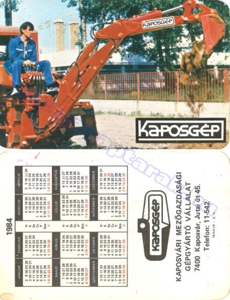 KAPOSGÉP KAPOSVÁRI MEZŐGAZDASÁGI GÉPGYÁRTÓ ÉS SZOLGÁLTATÓ VÁLLALAT KAPOSVÁR 1984_0177.jpg