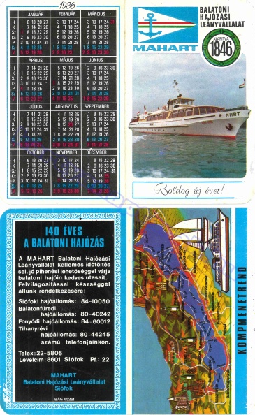 MAHART BALATONI HAJÓZÁSI LEÁNYVÁLLALAT 140 ÉVES A BALATONI HAJÓZÁS KOMPMENETREND 1986_0072.jpg