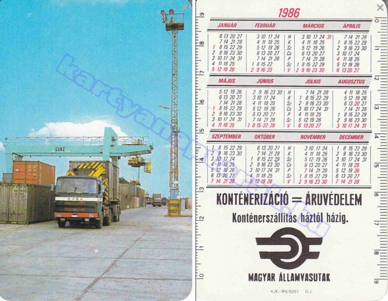 KONTÉNERIZÁCIÓ = ÁRUVÉDELEM KONTÉNERSZÁLLÍTÁS HÁZTÓL HÁZIG. MAGYAR ÁLLAMVASUTAK GANZ RÁBA 1986_0227.jpg